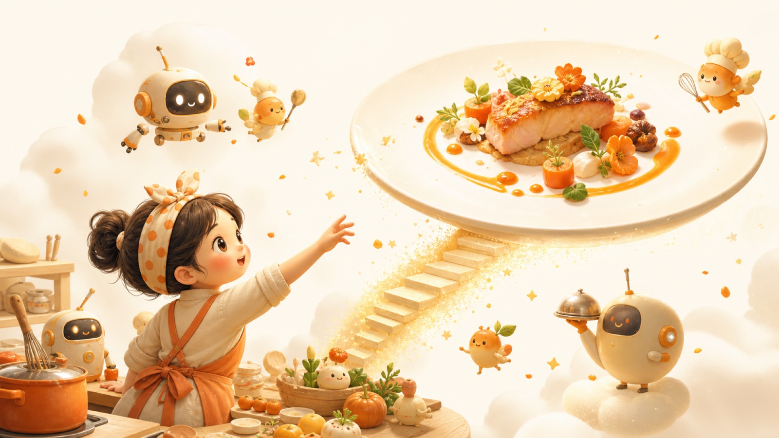 憧れていた一皿を自分の手で完成させる料理人