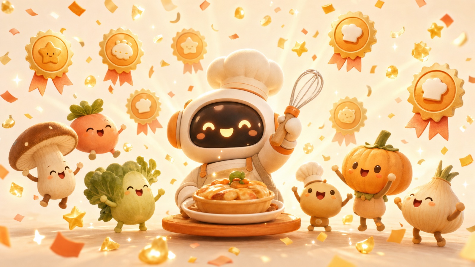 料理の達成でポイントが貯まる様子