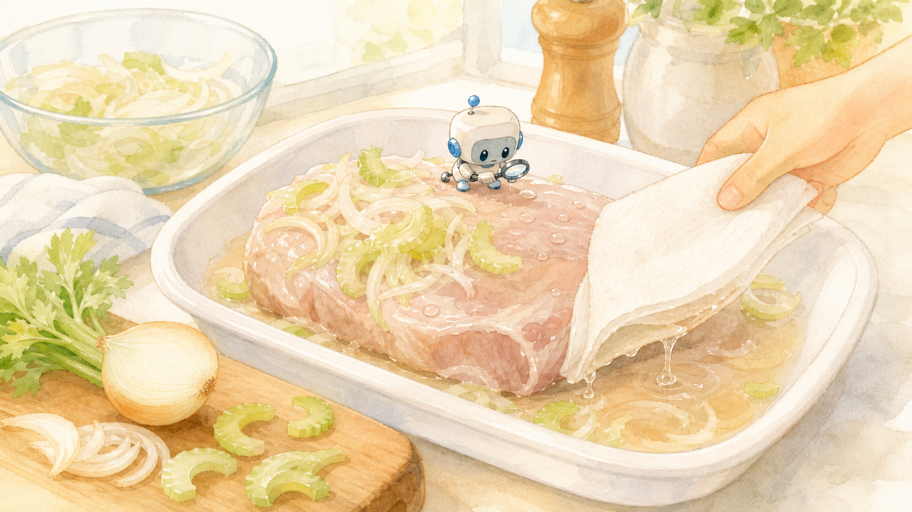 焼く前の水分整理が、火加減を助ける