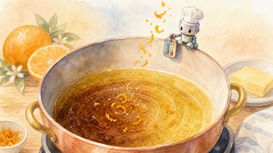 焦がしバターでは、香りを作る熱と守る熱を分ける