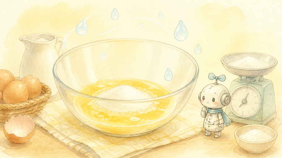 砂糖は甘味だけでなく、水分の居場所を変える