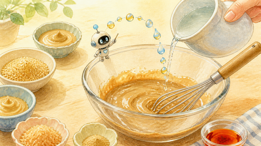 練りごまは、水と油のあいだで待ち合わせる