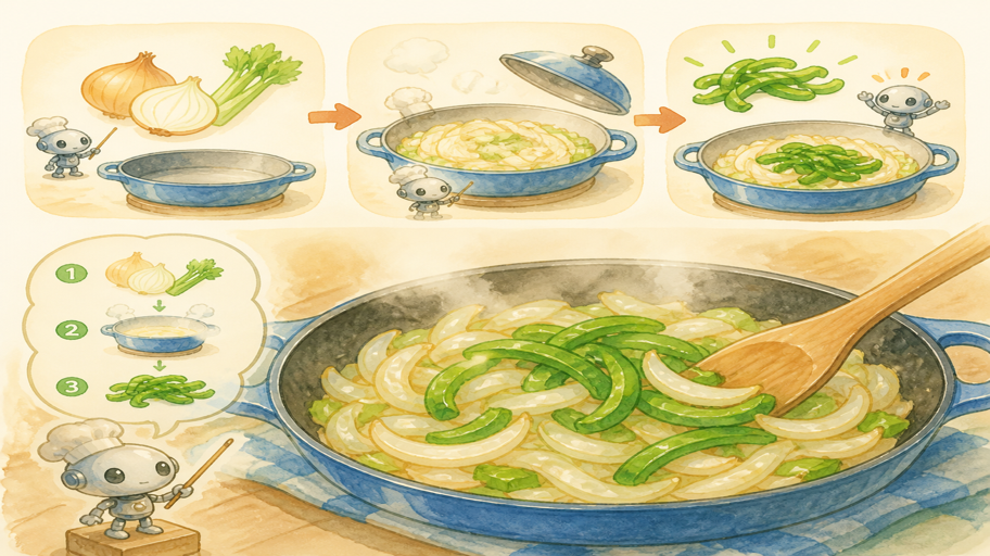 野菜は、青い景色を最後まで残す