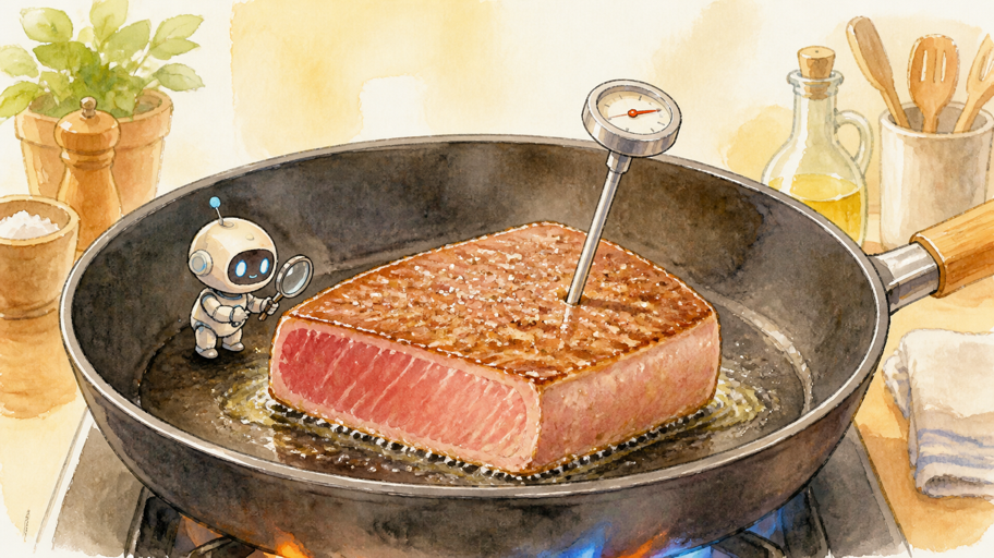 まぐろの表面で、塩と私が準備すること