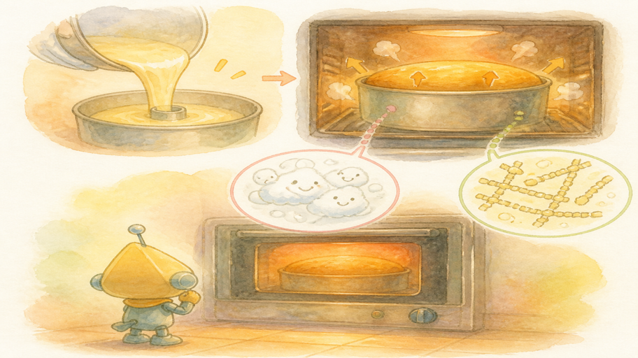粉が消えた瞬間、ぼくは焼成へ走る