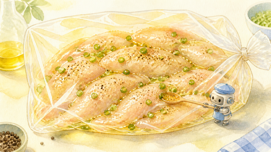 最初の仕事は、味を一か所に居座らせないこと