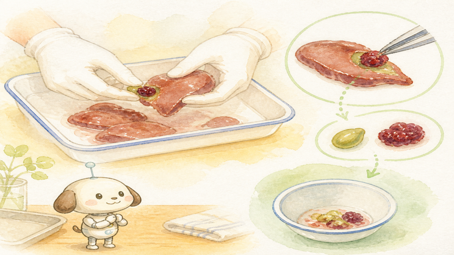 緑の苦味は、焼く前に退場させる