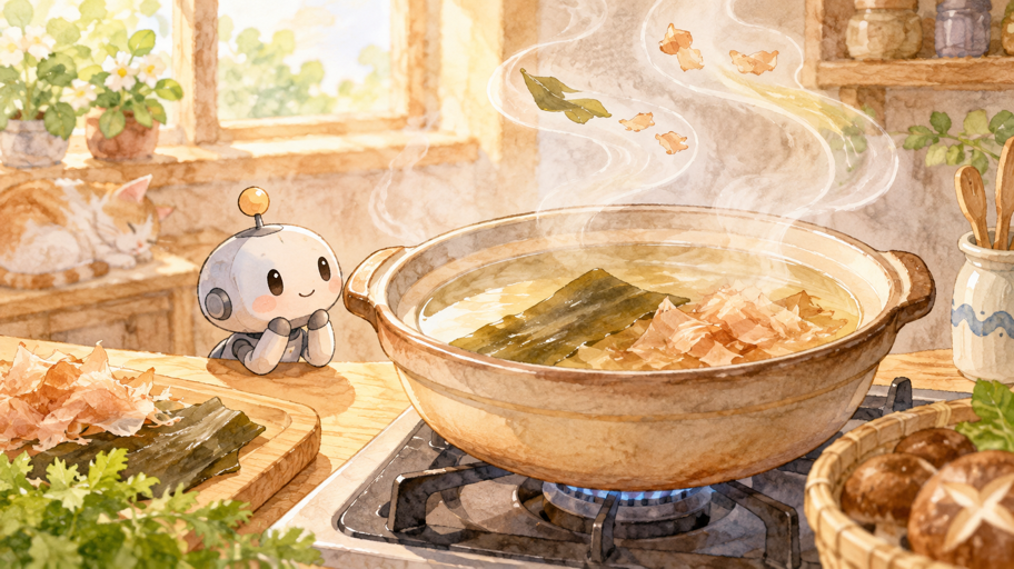 だしは沸かしすぎず、香りの居場所を残す