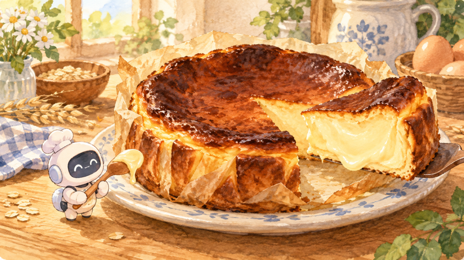 半熟バスク風チーズケーキ、とろみの裏側でβグルが見ていること