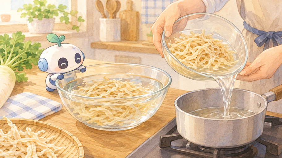 戻し汁は、切り干し大根が置いていった味の手紙