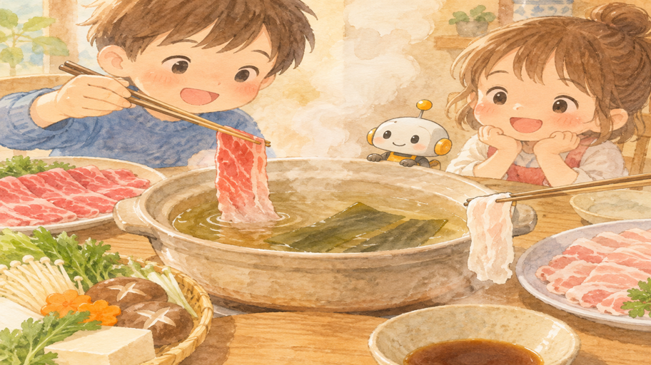 昆布のうま味と、肉のうま味が出会う
