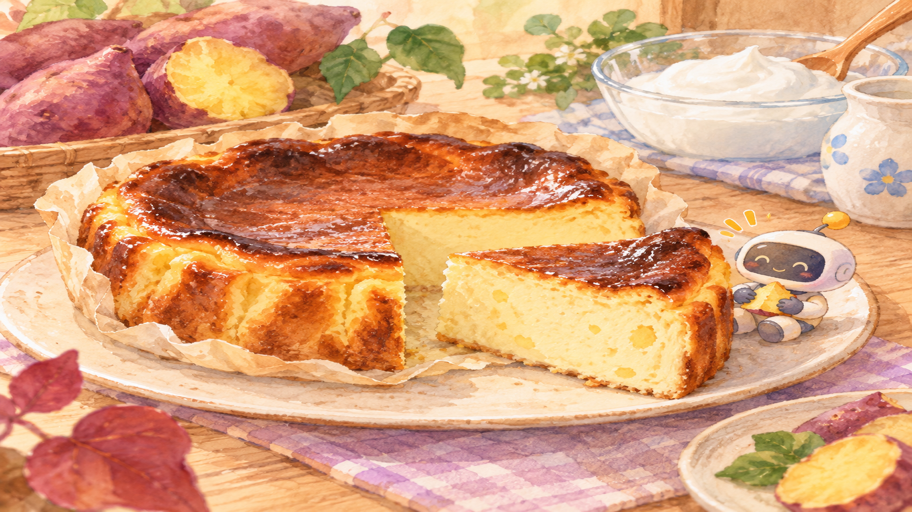 酸っぱさ担当の私が、さつまいもチーズケーキに潜入!