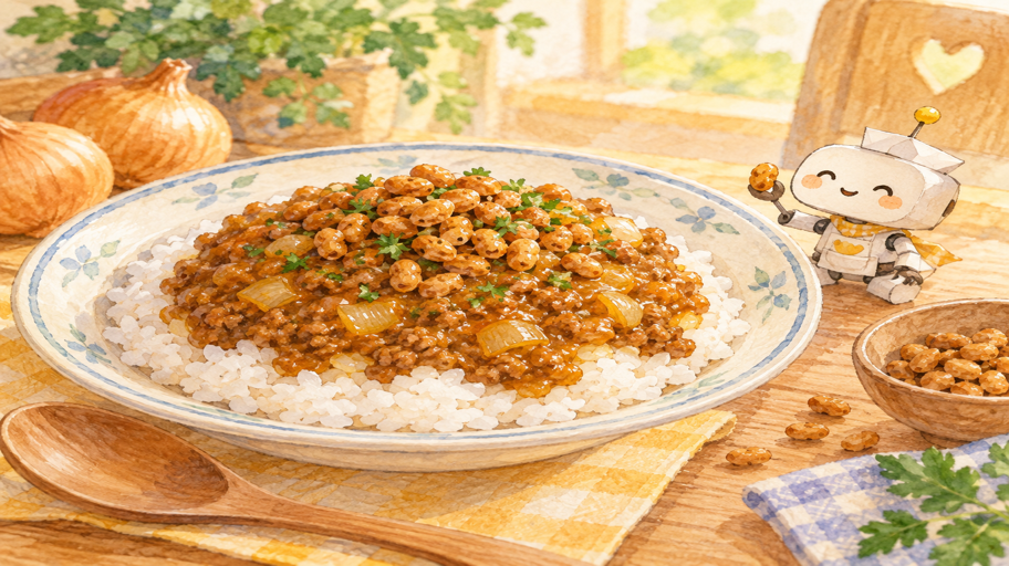 香ばしドライ納豆キーマに、フィロが潜む理由