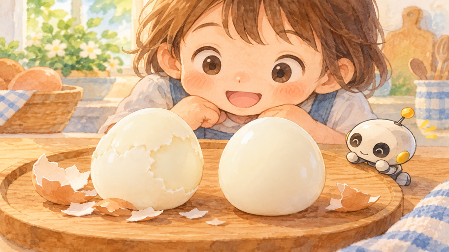 「きれいにむけた」を、目で確かめる