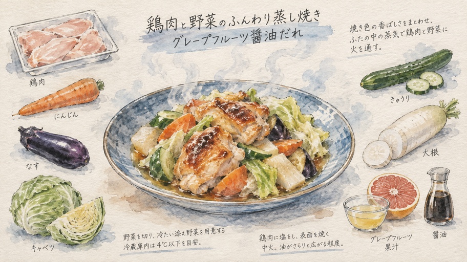 赤の魔術師アント、グレープフルーツ醤油だれに忍びこむ