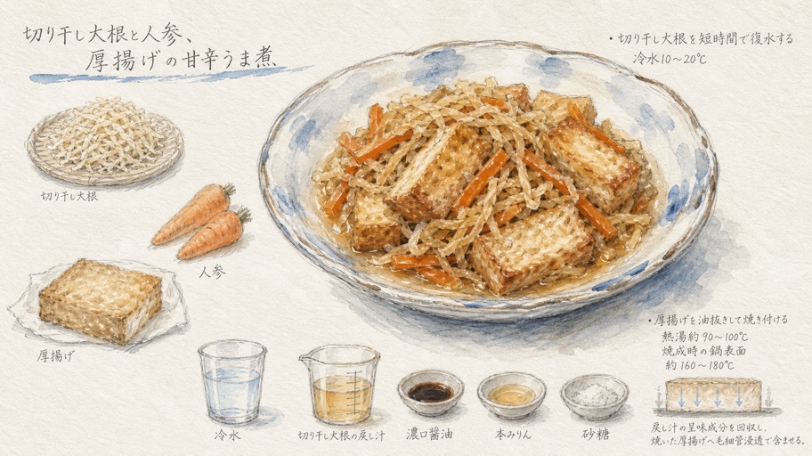 煮汁にふわり、厚揚げにじんわり。サポニのうま煮案内